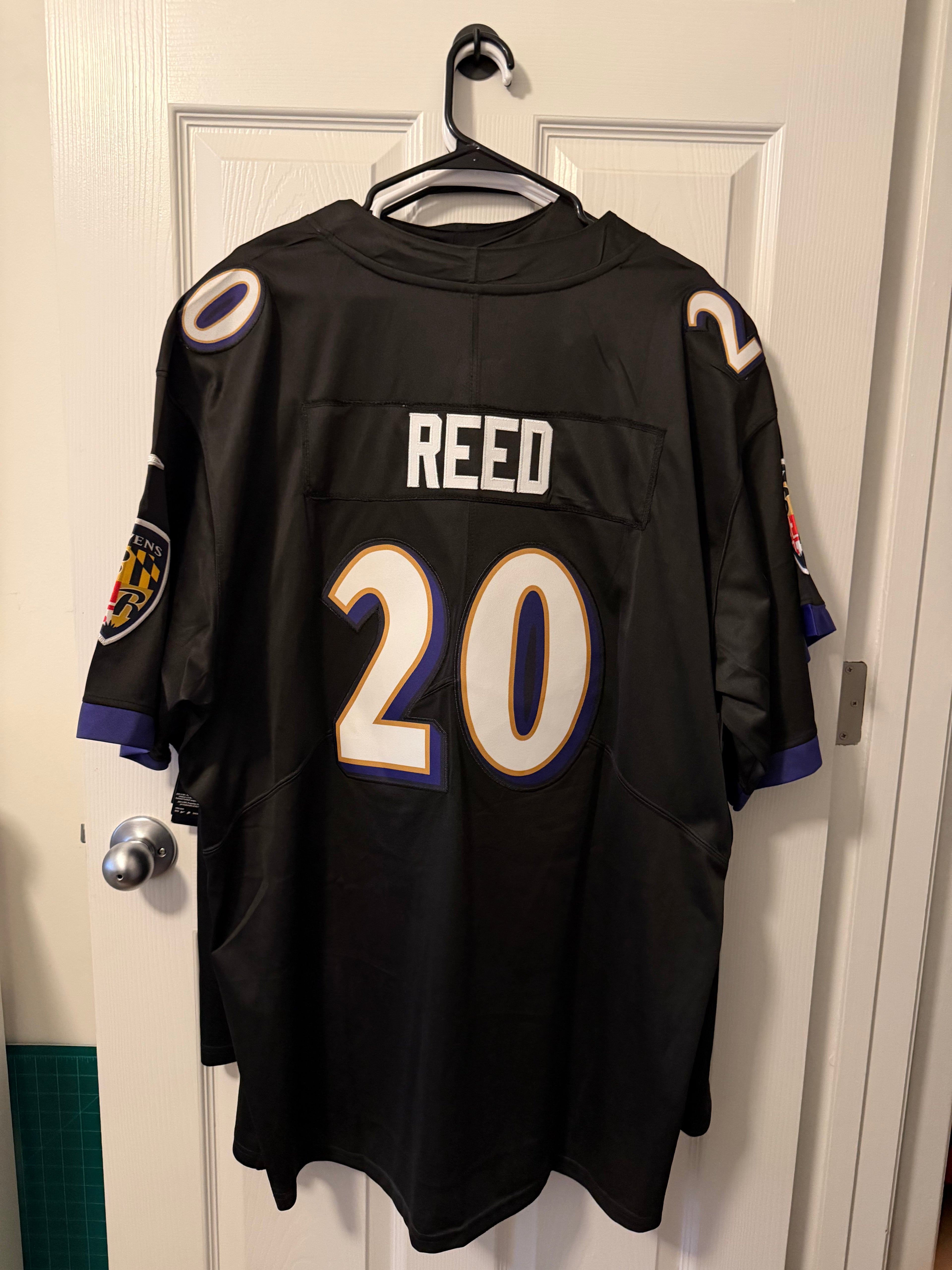 Vintage Baltimore Raven #20 Ed Reed (Stitched/Adult) Jersey