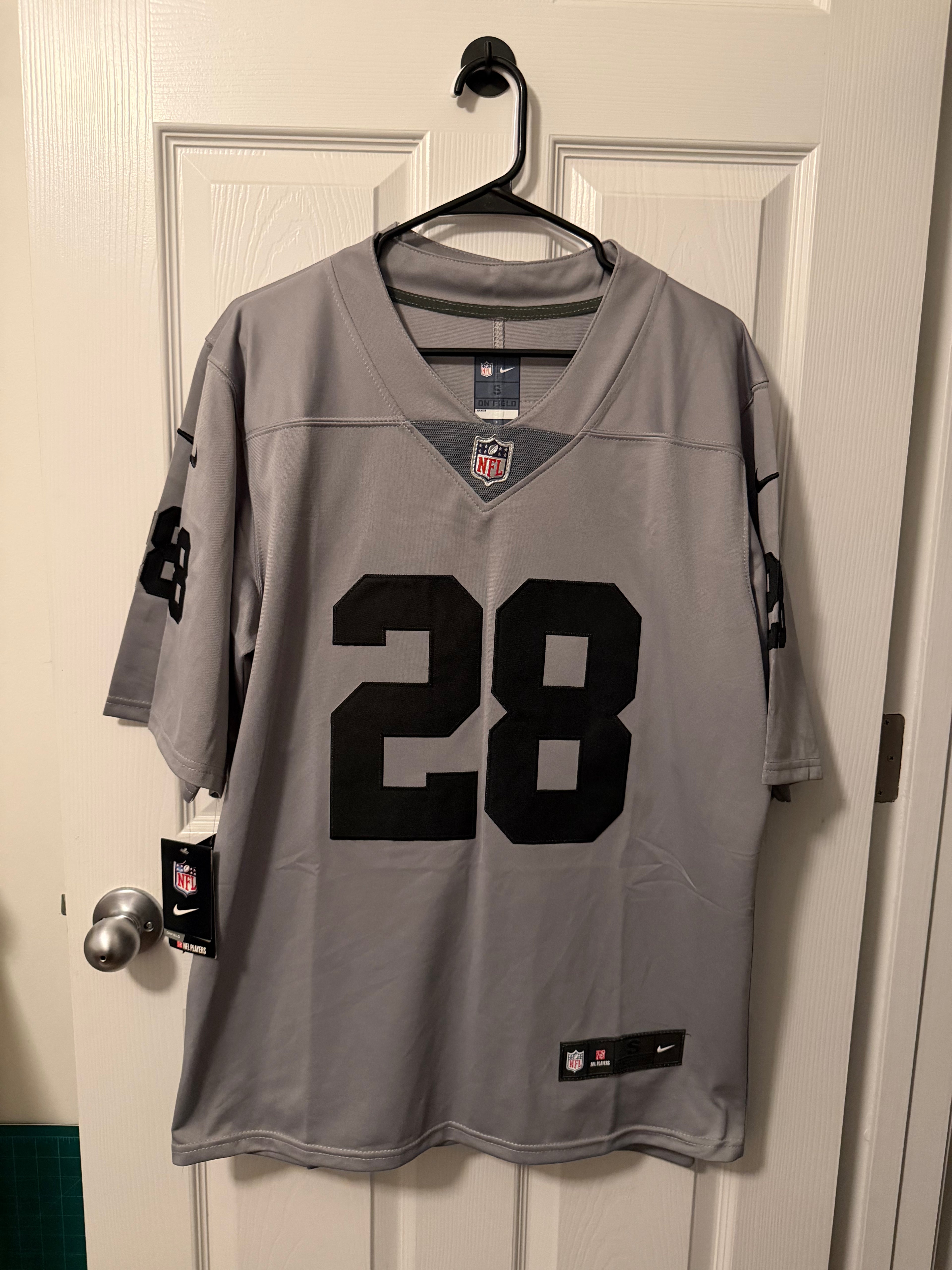 Vintage Raiders #28 Josh Jacobs (Stitched/Adult) Jersey
